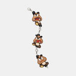 Goomba Rubber Strap Link Keychain - Super Mario Series - Authentic Japanese Nintendo Keychain 