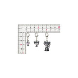 Gothita, Gothorita, Gothitelle - National Pokédex Metal Charm Keychain #574, #575, #576 - Authentic Japanese Pokémon Center Keychain 