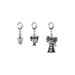 Gothita, Gothorita, Gothitelle - National Pokédex Metal Charm Keychain #574, #575, #576 - Authentic Japanese Pokémon Center Keychain 