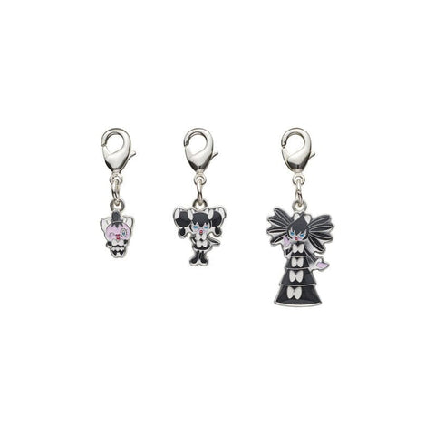 Gothita, Gothorita, Gothitelle - National Pokédex Metal Charm Keychain #574, #575, #576 - Authentic Japanese Pokémon Center Keychain 