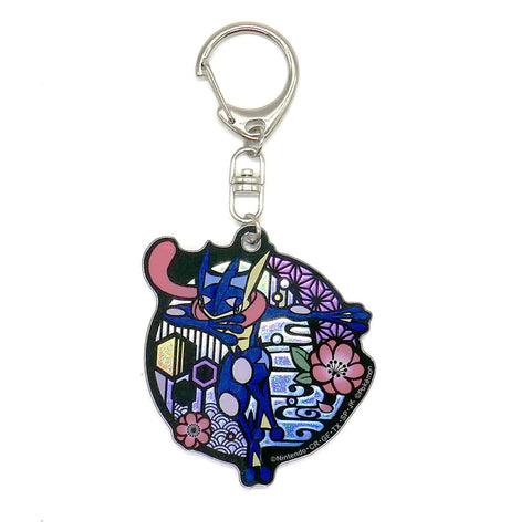Greninja Glitter Keychain Paper-cutting Series - Authentic Japanese Pokémon Center Keychain 