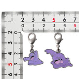 Grimer, Muk - National Pokédex Metal Charm Keychain #088, #089 - Authentic Japanese Pokémon Center Keychain 