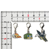 Grubbin, Charjabug, Vikavolt - National Pokédex Metal Charm Keychain #736, #737, #A738 - Authentic Japanese Pokémon Center Keychain 