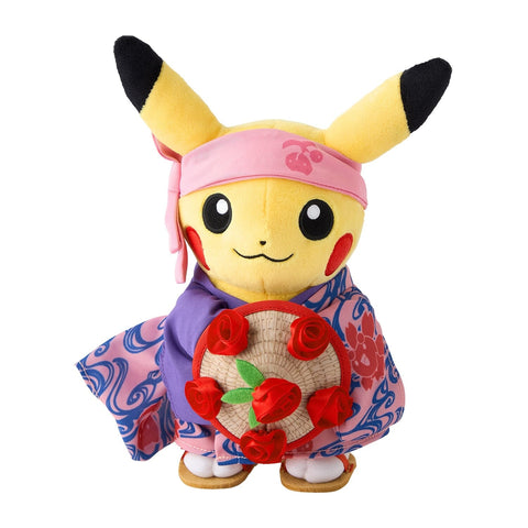 Hanagasa Matsuri Pretend Pikachu Plush - Pokémon Center Tōhoku R - Authentic Japanese Pokémon Center Plush 