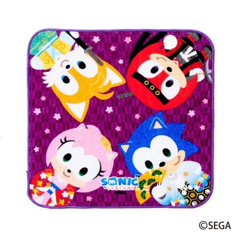 Hand Towel D (Sengoku Purple) - SONIC＆FRIENDS - Authentic Japanese SEGA Towel (cotton) 