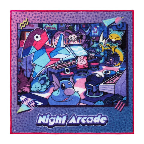 Hand Towel Pink - Night Arcade - Authentic Japanese Pokémon Center Towel (cotton) 