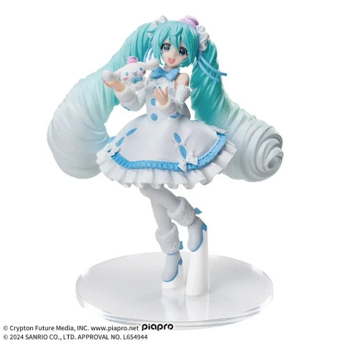 Hatsune Miku Figure Series Luminasta "Hatsune Miku x Cinnamoroll" (White Dress Ver.) - Authentic Japanese SEGA Figure 