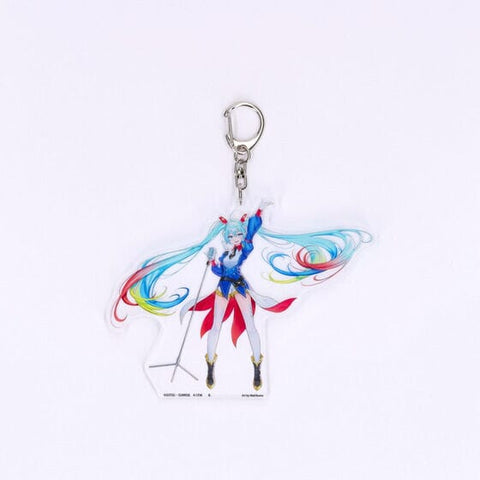 Hatsune Miku x Gundam Acrylic Keychain - Gundam x Hatsune Miku - Authentic Japanese Bandai Namco Keychain 