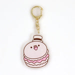 Hattori Strawberry Macaron Acrylic Keychain - SANJI no OYATSU - Authentic Japanese TOEI ANIMATION Keychain 