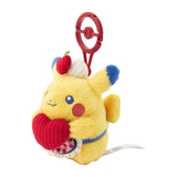Heart Pikachu Mascot Plush PIKACHU DINER - Authentic Japanese Pokémon Center Mascot Plush Keychain 