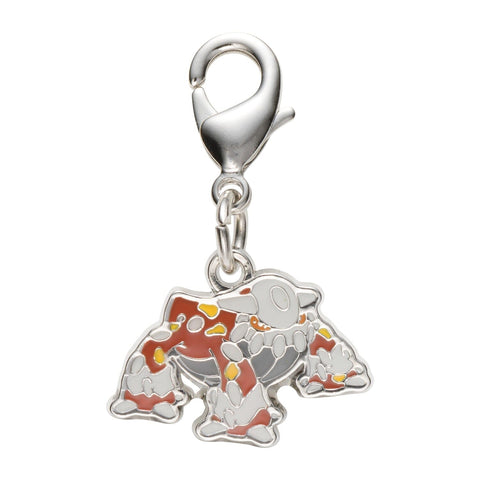 Heatran - National Pokédex Metal Charm Keychain #485 - Authentic Japanese Pokémon Center Keychain 