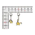 Helioptile, Heliolisk - National Pokédex Metal Charm Keychain #694, #695 - Authentic Japanese Pokémon Center Keychain 