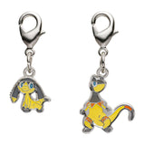 Helioptile, Heliolisk - National Pokédex Metal Charm Keychain #694, #695 - Authentic Japanese Pokémon Center Keychain 