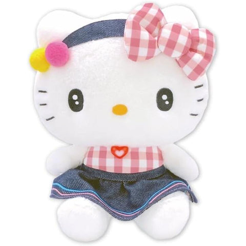 Hello Kitty Denim Plush (S) - Sanrio Characters - Authentic Japanese Nakajima Corporation Plush 