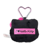 Hello Kitty Face Mascot Plush I Love Hello Kitty (Black/Pink) - Sanrio Characters - Authentic Japanese Sanrio Mascot Plush Keychain 