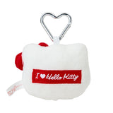 Hello Kitty Face Mascot Plush I Love Hello Kitty (White/Red) - Sanrio Characters - Authentic Japanese Sanrio Mascot Plush Keychain 