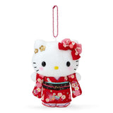 Hello Kitty Mascot Plush Keychain (Kimono) - Sanrio Characters - Authentic Japanese Sanrio Mascot Plush Keychain 