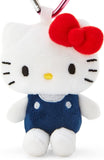 Hello Kitty Mini Mascot Plush With Heart Key Ring - Sanrio Characters - Authentic Japanese Sanrio Mascot Plush Keychain 
