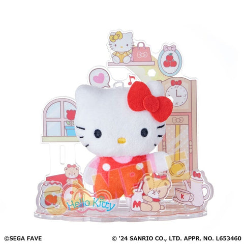 Hello Kitty Plush & Acrylic Stand Display Set - My Hero Academia - Authentic Japanese SEGA Plush 