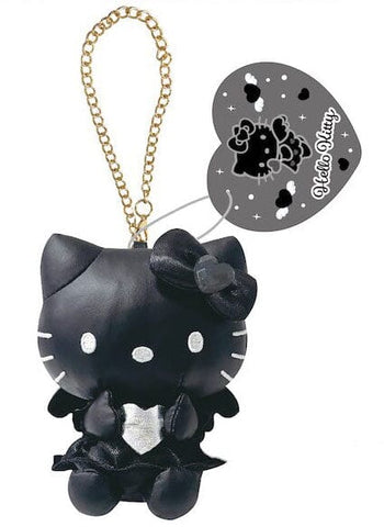 Hello Kitty Synthetic Leather Mascot Charm Black - Sanrio Characters - Authentic Japanese TCP Mascot Plush Keychain 