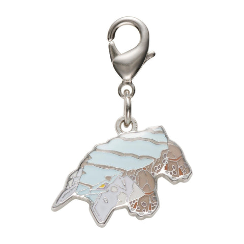 Hisuian Avalugg - National Pokédex Metal Charm Keychain #H713 - Authentic Japanese Pokémon Center Keychain 