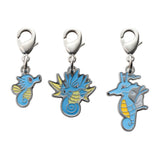 Horsea, Seadra, Kingdra - National Pokédex Metal Charm Keychain #116, #117, #230 - Authentic Japanese Pokémon Center Keychain 
