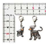 Houndour, Houndoom - National Pokédex Metal Charm Keychain #228, #229 - Authentic Japanese Pokémon Center Keychain 