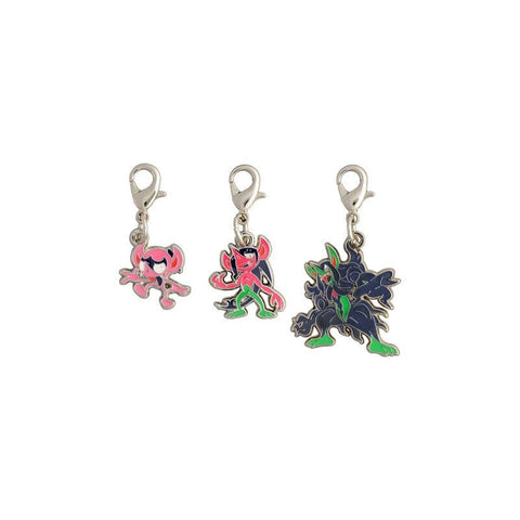 Impidimp, Morgrem, Grimmsnarl - National Pokédex Metal Charm Keychain #859, #860, #861 - Authentic Japanese Pokémon Center Keychain 