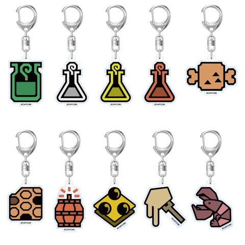 Item Icon Acrylic Keychain - Monster Hunter Wilds (10Pcs/BOX) - Authentic Japanese Capcom Keychain 