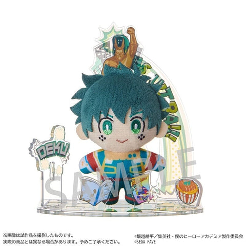 Izuku Midoriya Plush & Acrylic Stand Display Set - My Hero Academia - Authentic Japanese SEGA Plush 
