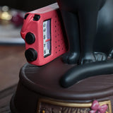 Jiji Porcelain Figure Music Box "Jiji and the Radio" - Kiki's Delivery Service - Authentic Japanese Sekiguchi Figure 
