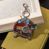 Jinbe Stained Glass Style Keychain ELBAPH - ONE PIECE - Authentic Japanese TOEI ANIMATION Keychain 