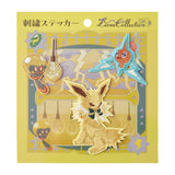 Jolteon Embroidery Sticker Eevee Collection - Authentic Japanese Pokémon Center Sticker 