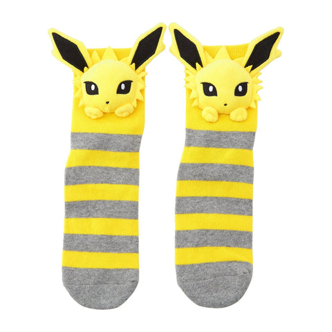 Jolteon Middle Socks (25-29cm) With Mascot - Authentic Japanese Pokémon Center Socks (cotton) 