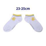 Jolteon Short Socks with Line Detail TD (23–25cm) - Authentic Japanese Pokémon Center Socks (cotton) 