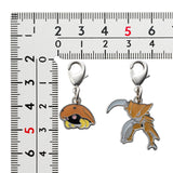Kabuto, Kabutops - National Pokédex Metal Charm Keychain #140, #141 - Authentic Japanese Pokémon Center Keychain 