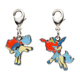 Keldeo - National Pokédex Metal Charm Keychain #647 - Authentic Japanese Pokémon Center Keychain 