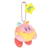 Kirby Mascot Plush Keychain KHM-04 Breakfast time! - Kirby's Happy Morning - Authentic Japanese San-ei Boeki Mascot Plush Keychain 