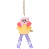 Kirby Mascot Plush Keychain Warp Star Strap Smiling Warp Kirby - Kirby of the Stars - Authentic Japanese Takara Tomy Mascot Plush Keychain 
