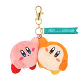Kirby & Waddle Dee Mascot Plush KPWW02 Getting Along - KIRBY play with WADDLE DEE - Authentic Japanese San-ei Boeki Mascot Plush Keychain 