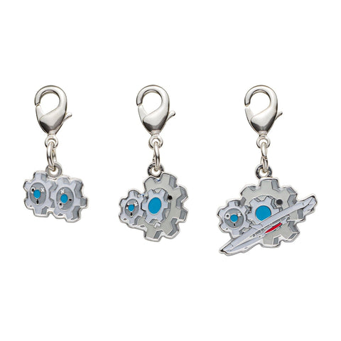 Klink, Klang, Klinklang - National Pokédex Metal Charm Keychain #599, #600, #601 - Authentic Japanese Pokémon Center Keychain 