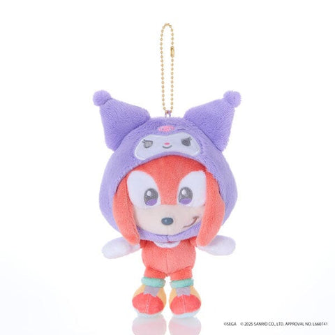 Knuckles × Kuromi Mascot Plush - SONIC＆FRIENDS Sanrio characters - Authentic Japanese SEGA Mascot Plush Keychain 