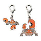 Krabby, Kingler - National Pokédex Metal Charm Keychain #098, #099 - Authentic Japanese Pokémon Center Keychain 