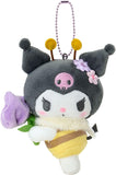 Kuromi Mascot Plush Flower Loving Bee - Sanrio Characters - Authentic Japanese Sanrio Mascot Plush Keychain 