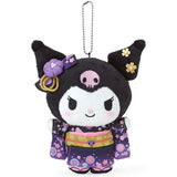 Kuromi Mascot Plush Keychain (Kimono) - Sanrio Characters - Authentic Japanese Sanrio Mascot Plush Keychain 