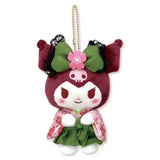 Kuromi Mascot Plush Keychain Matcha Kimono - Sanrio Characters - Authentic Japanese Nakajima Corporation Mascot Plush Keychain 