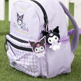 Kuromi Mini Mascot Plush With Heart Key Ring - Sanrio Characters - Authentic Japanese Sanrio Mascot Plush Keychain 