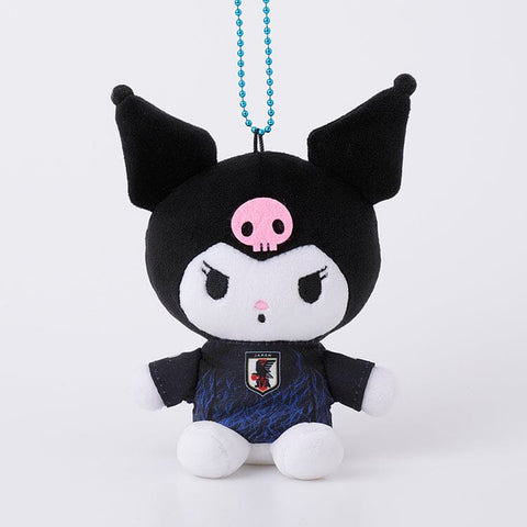 Kuromi Munyugurumi Mascot Japan National Football Team Ver. - Sanrio Characters - Authentic Japanese KThingS Mascot Plush Keychain 