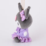 Kuromi Munyugurumi Mascot Plush Tomo-kyun! - Sanrio Characters - Authentic Japanese KThingS Mascot Plush Keychain 