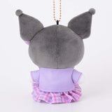 Kuromi Munyugurumi Mascot Plush Tomo-kyun! - Sanrio Characters - Authentic Japanese KThingS Mascot Plush Keychain 
